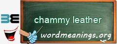 WordMeaning blackboard for chammy leather